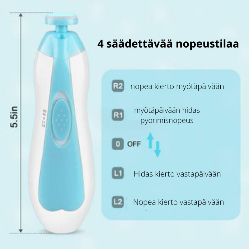 TinyHands | LED-vauvan kynsileikkuri-EmiyoSuomi