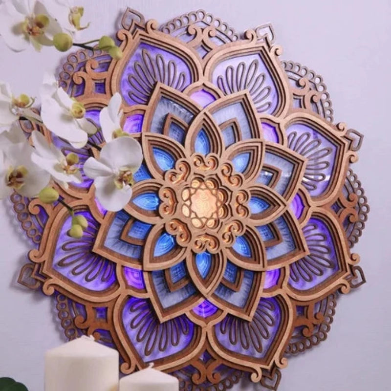 Mandala | Käsintehty seinävalaisin-EmiyoSuomi