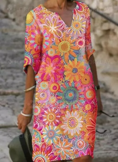 Rosa | Värikäs kukkainen mekko-Clothing-EmiyoSuomi