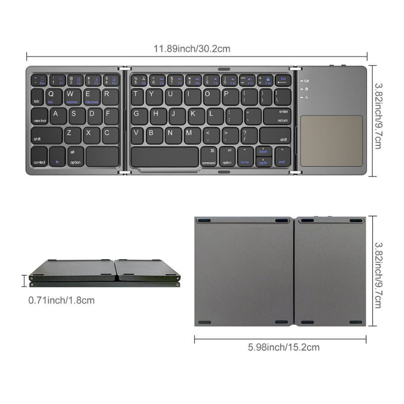 Emiyo | Taitettava langaton Bluetooth-näppäimistö-EmiyoSuomi