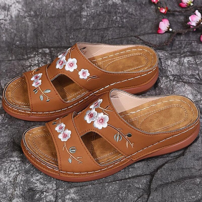 Rosalinda | Ortopediset ja tyylikkäät kukalliset tossut-Shoes-EmiyoSuomi