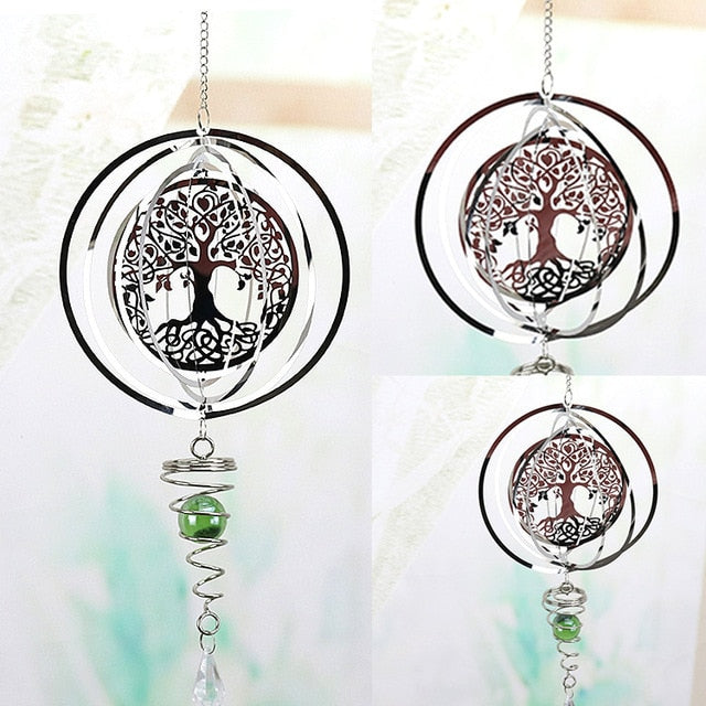 Wind | 3D-pyörivä metallinen tuulikello-EmiyoSuomi