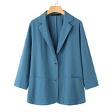 Nica | Puuvillainen pitkähihainen bleiseri-EmiyoSuomi