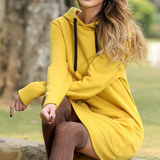 Tunikapusero hupullinen villapaita-EmiyoSuomi