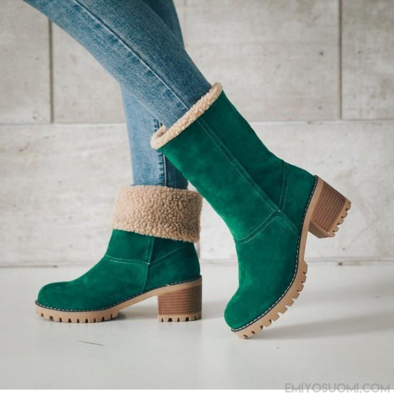 Caddio | Lämpimät mokkanahkaiset talvisaappaat-Shoes-EmiyoSuomi