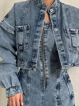 Denim-asusarja | Lomaripustin ja asustin, vetoketju