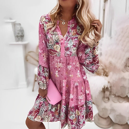 VERA - Vintage mekko - kukkakuosi - naisten muoti-Mekot-EmiyoSuomi