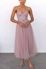 Satujen Maxi-mekko - Tylli-illanmekko - Elegantti