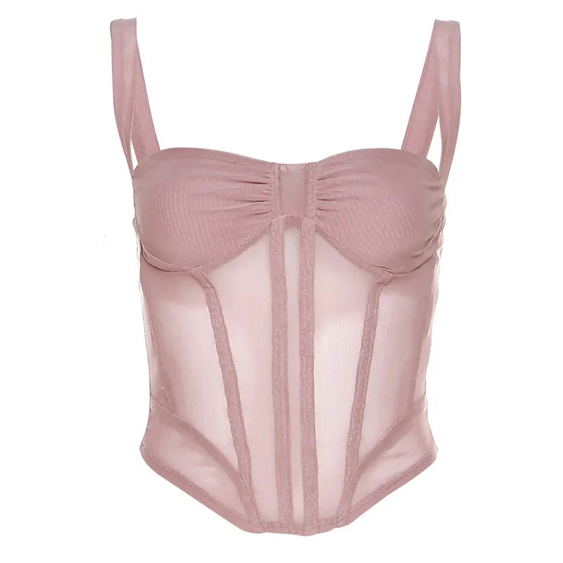 Faye | Naisten Corset-paita | Mesh-paneeleilla