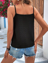 Naisten V-pääntie - pitsinen kesätoppi - ohuilla olkaimilla