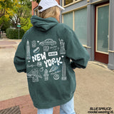 Huppari | New York Doodles, Comfort Colors