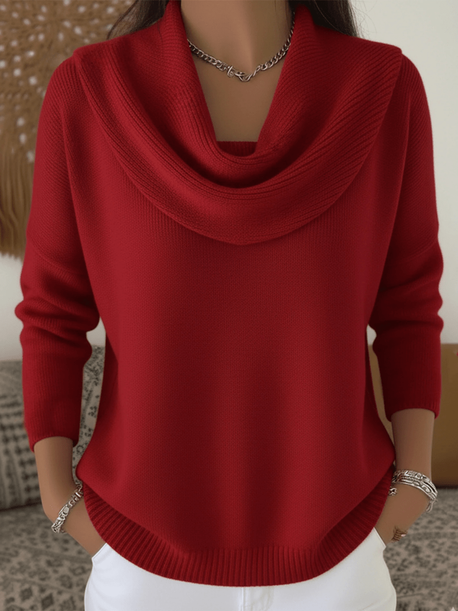 Naisten Merino Villa Cowl Neck Neule