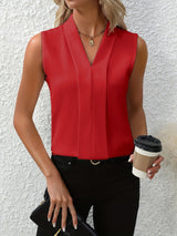 Sleeveless Summer Top | Breathable Blouse | White, Black, Yellow, Red, Beige
