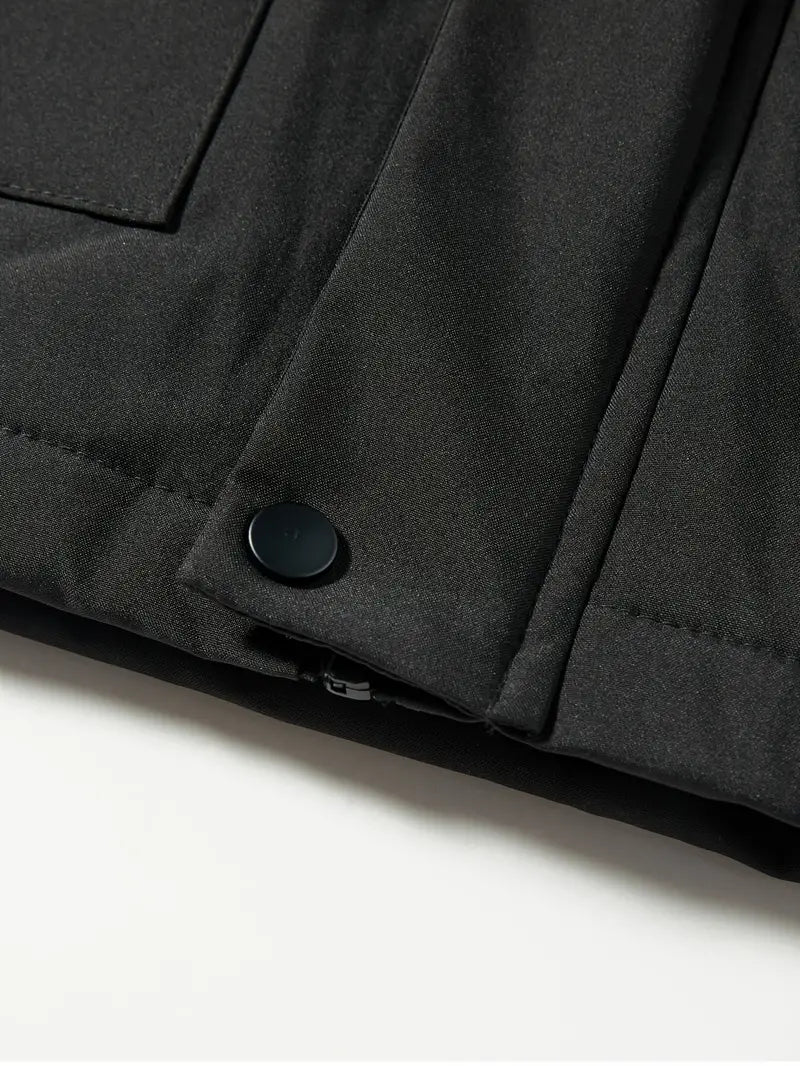 Miesten vedenpitävä hupullinen parka untuvatakit regular fit talvitakki