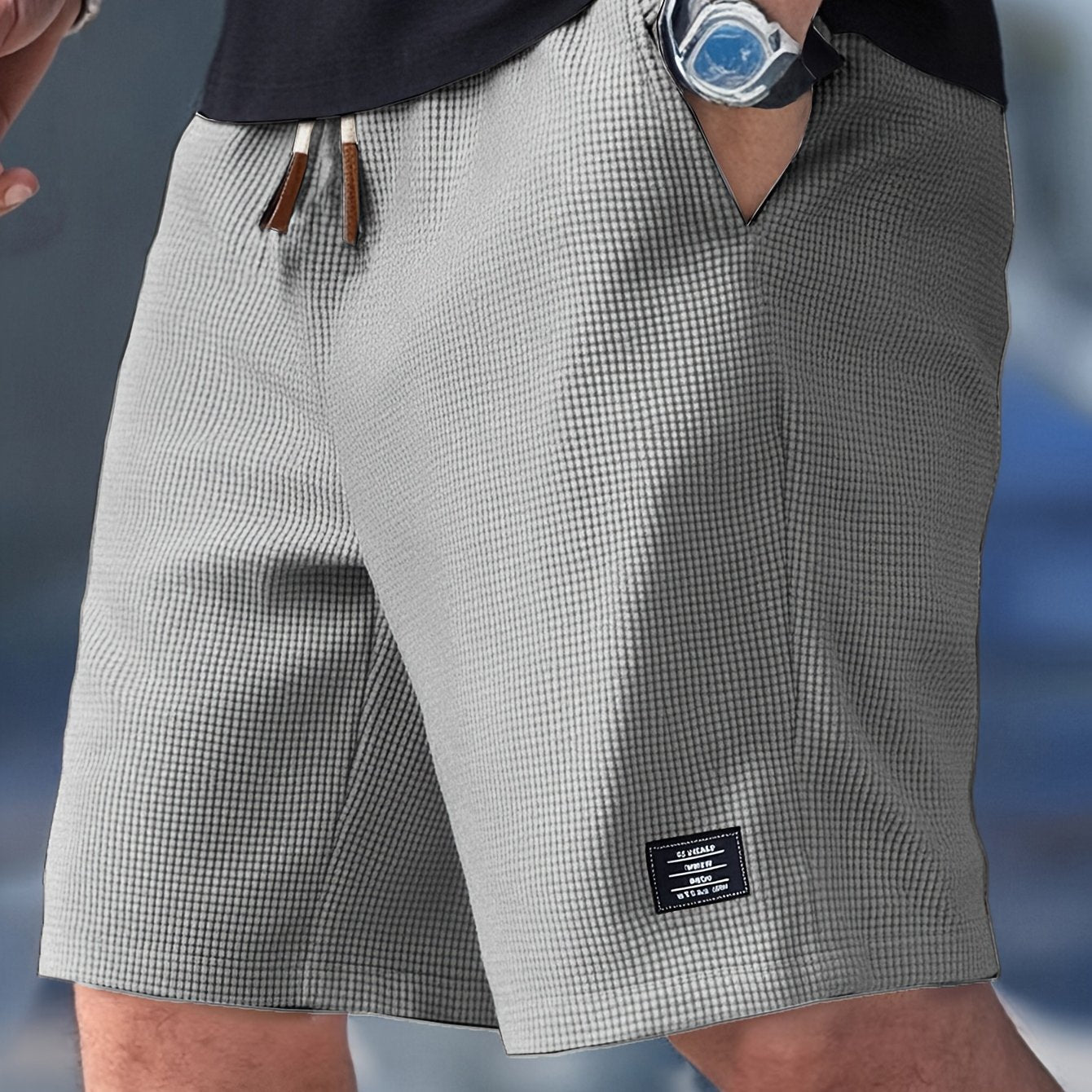 Miesten shortsit nauhaviritys slim fit casual kesä
