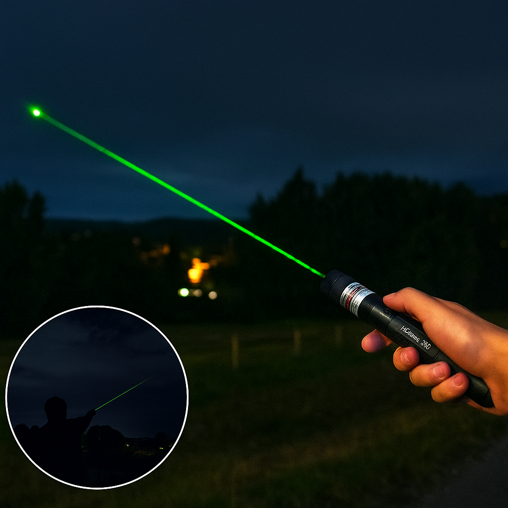 Tehokas Vihreä Laserosoitin PrecisionBeam