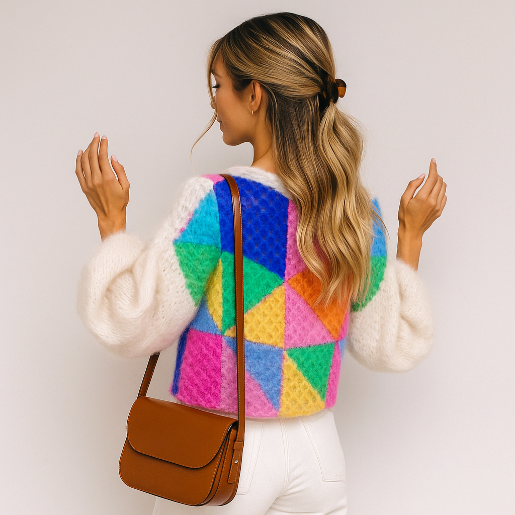 Stilla - Monivärinen Cozy Cardigan - Pehmeä Tyyli & Mukavuus