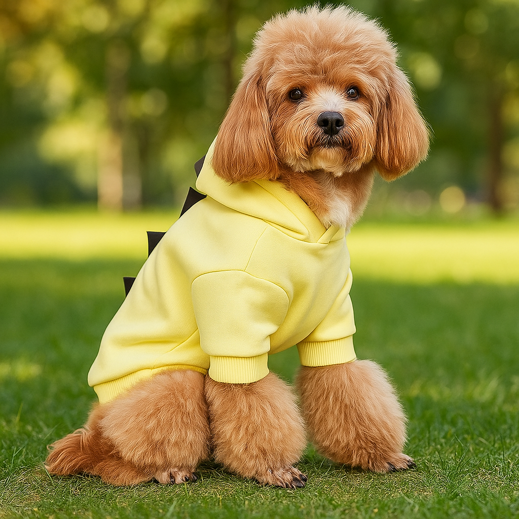 Hund Dinosaur Halloween Hoodie - Lämmin Fleece Puku - Hauska Lemmikkivaatteet