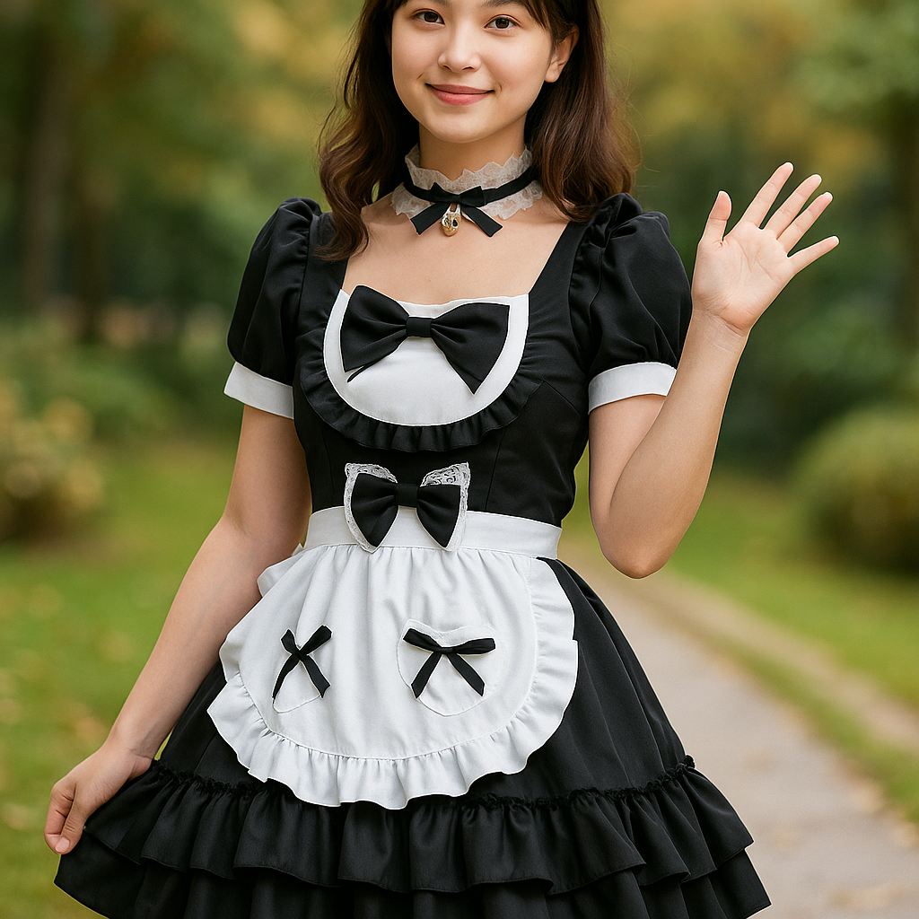 Plus-kokoisten Naisten Halloween Tarjoilijamekko - Rypytys Mini Cosplay