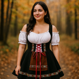 Plus Size Baijerilainen Halloween Mekko - Puffi Hihat - Mini