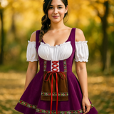 Plus Size Baijerilainen Halloween Mekko - Puffi Hihat - Mini