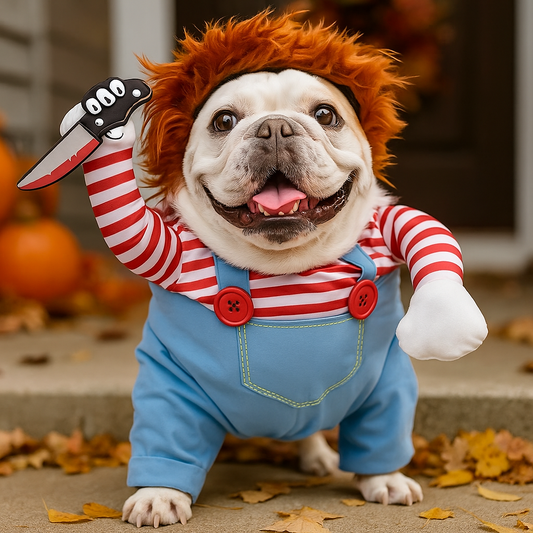 Hundens Halloween-kostume - Blød Sjov - Skræmmende Dukke-design