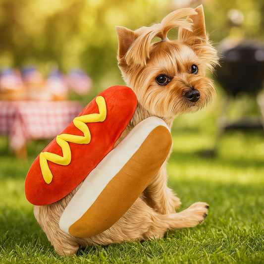 Hauska Pehmeä Koira Puku - Hot Dog - Halloween Asu
