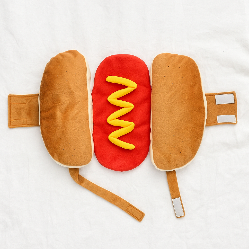 Hauska Pehmeä Koira Puku - Hot Dog - Halloween Asu