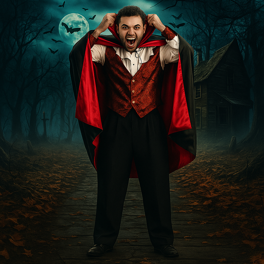Miesten Vampyyripuku - Goottinen Pitkä Viitta - Pelottava Halloween
