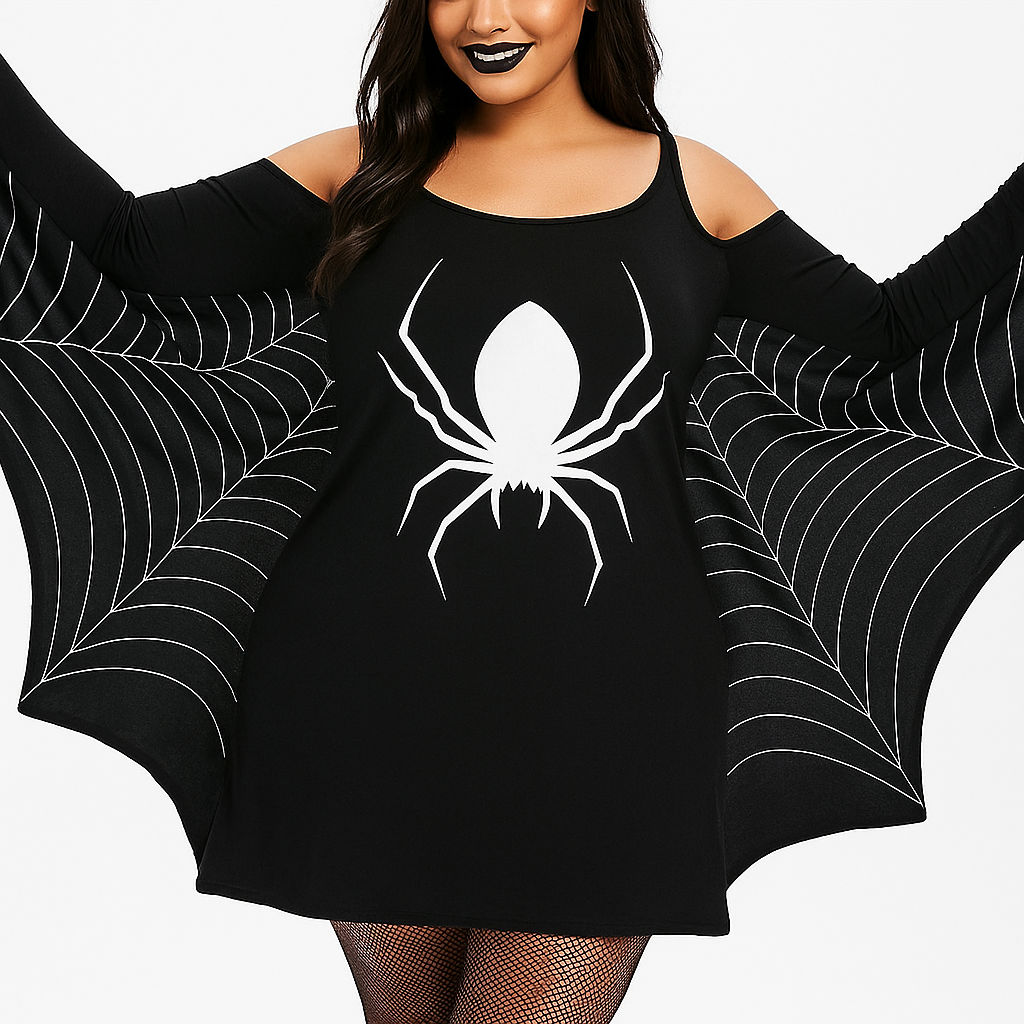 Erica Mini Goottinen Mekko - Halloween Puku - Vahva Tyyli
