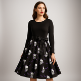 Benedetta - Elegant Pitkähiha Kostyymi Mekko - Mukava Design