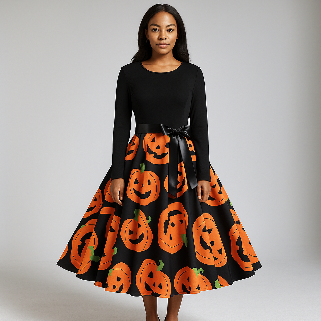 Benedetta - Elegant Pitkähiha Kostyymi Mekko - Mukava Design