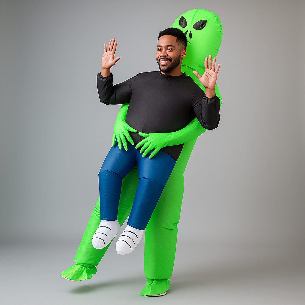 Elettra Ilmapuhallettava Halloween-kostyymi - Alien-muotoilu - Hauska & Ainulaatuinen