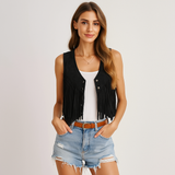 Optimistische Vest - Wimpers - Knopdetail - Stijlvol Comfort