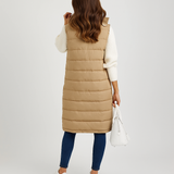 Lang Quiltet Vest - Dames warmte - Stijlvol comfort