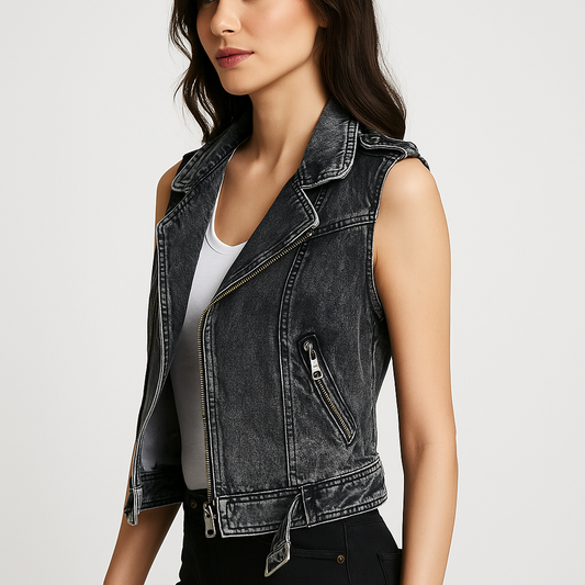 Dames Denim Jas - Stijlvol Comfort - Tijdloze Kwaliteit