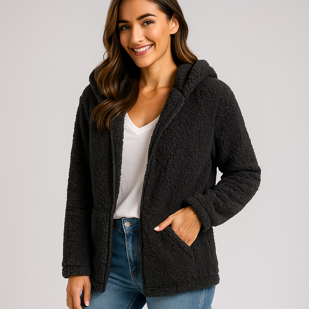 Fleece-takki hupulla - Vetoketju - Fleece-liivi Mukavuus