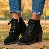 Damen Hohe Stiefeletten - Schnürung - Stilvoller Komfort