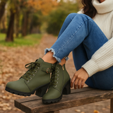 Damen Hohe Stiefeletten - Schnürung - Stilvoller Komfort