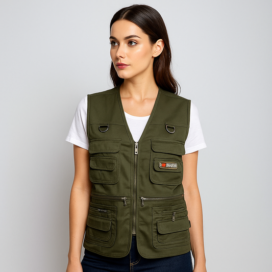 Cargo-vest voor buitengebruik - Meerdere zakken - Duurzaam & praktisch