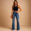 Hoge Taille - Wijde Pijpen Jeans - Comfort & Stijl Voor Vrouwen