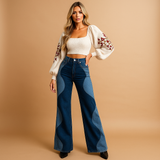 Damesbroek - Flare Chic - Retro Elegant