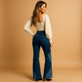 Damesbroek - Flare Chic - Retro Elegant