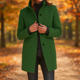 Lange mouwen casual jas - opstaande kraag - comfort en stijl