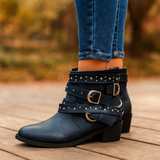 Damen Mode Stiefel - Verzierte Riemen - Nieten - Stilla