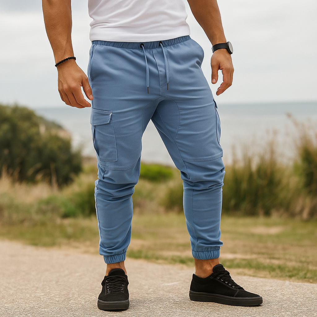 Herra Cargo Jogger - Elastischer Bund - Schmale Hose - Mehrere Taschen