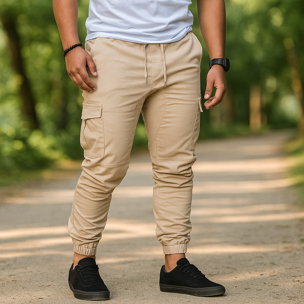 Herra Cargo Jogger - Elastischer Bund - Schmale Hose - Mehrere Taschen