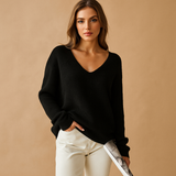 Dames zachte trui - V-hals - Comfortabel en stijlvol