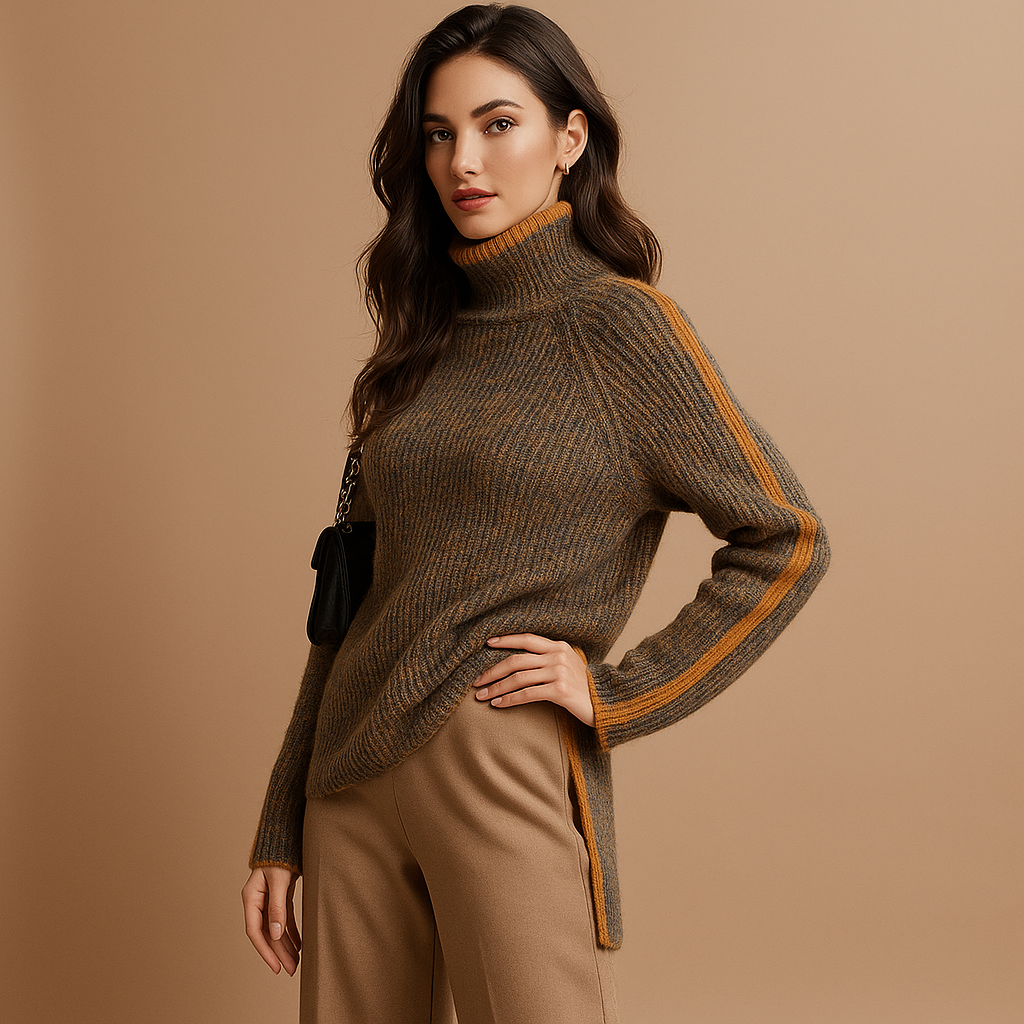 Dames Pluizige Coltrui - Stijlvolle Winterwarmte - Overdreven Comfort
