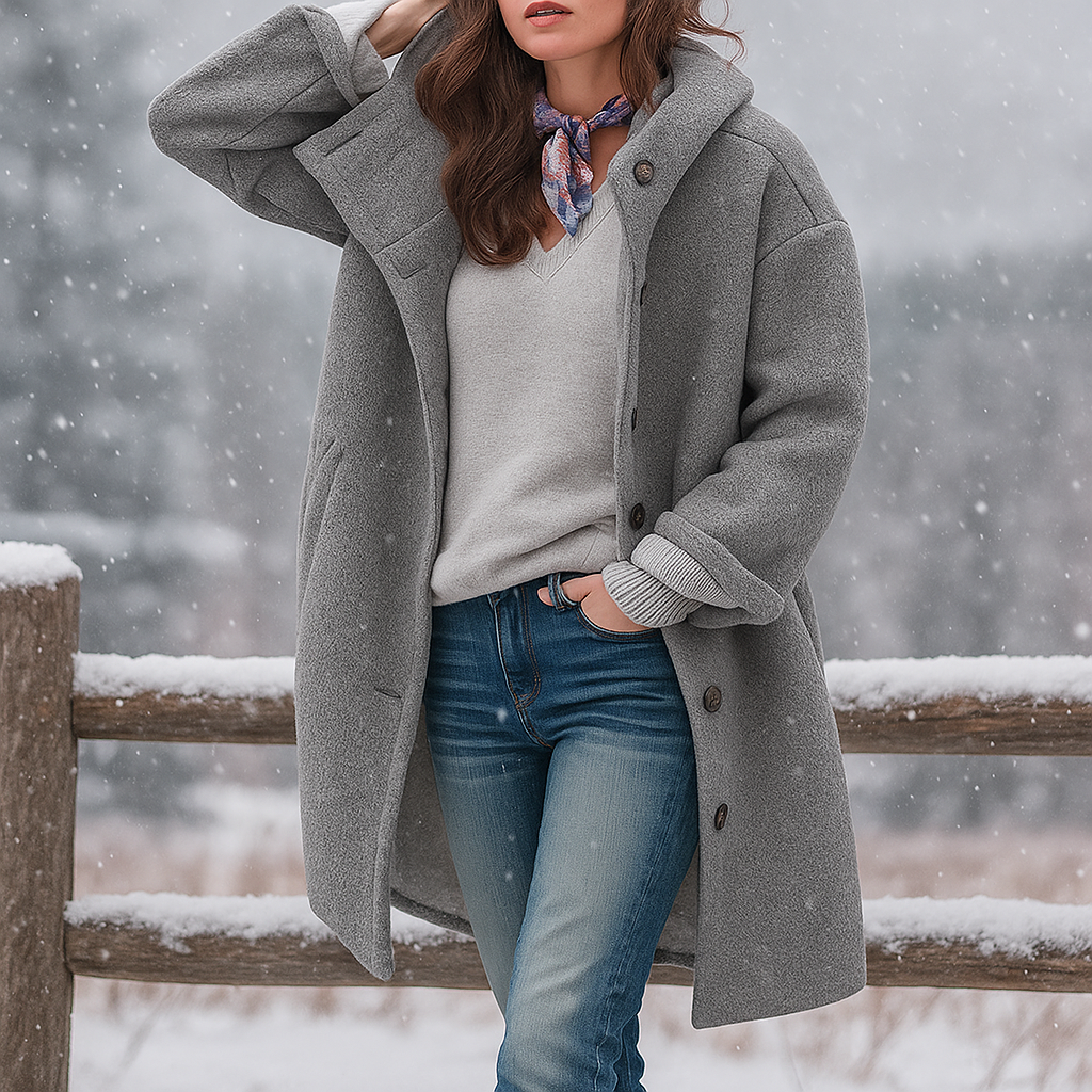 Averie - Stijlvolle wollen jas - Tijdloze stijl en warmte